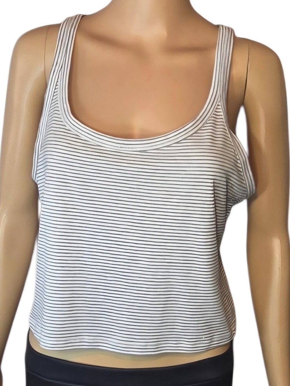 Wild Fable Shirt Sleepwear Tank Top TBack Stripes Gray White Womens Size Medium